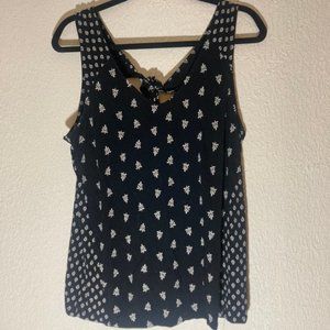 Old Navy Badana Style Black & White Tank Top Size Large
